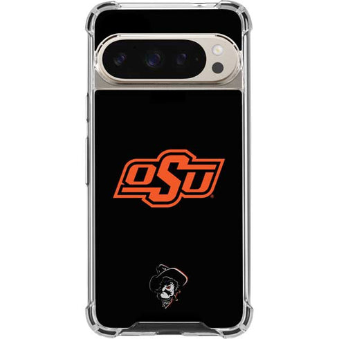 Oklahoma State University OSU on Black Pixel 9/9 Pro Clear Case